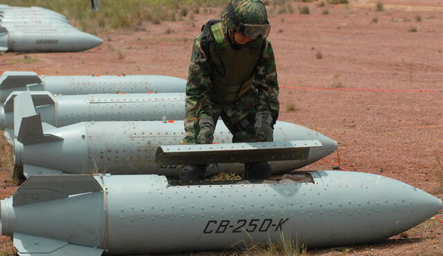 El uso de bombas de racimo está prohibido por un tratado internacional. Foto: AFP