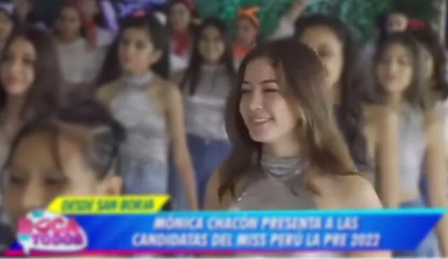 Kyara Villanella destacó en los ensayos de baile para Miss Perú La Pre. Foto: captura América TV