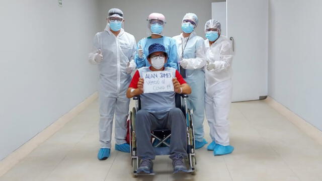 Tras vencer a la COVID-19, paciente es dado de alta en hospital de Tumán de EsSalud. Foto: EsSalud.