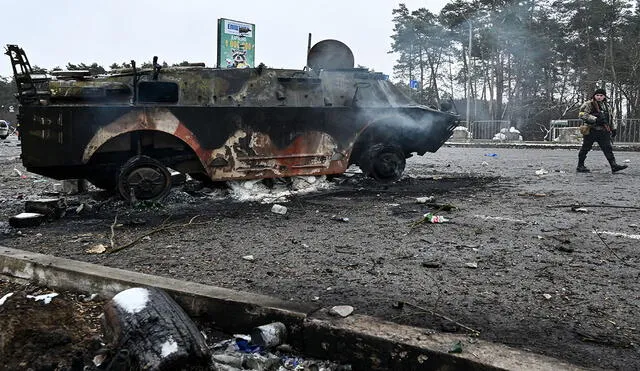 Rusia y Ucrania llevan una semana de intensos combates en suelo ucraniano. Foto: AFP