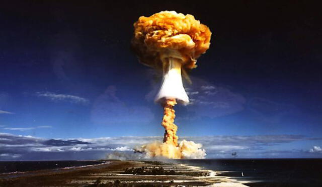 Foto de una bomba nuclear detonada por el Gobierno francés en el atolón de Mururoa, en la Polinesia Francesa. Foto referencial: Gobierno francés / El Confidencial
