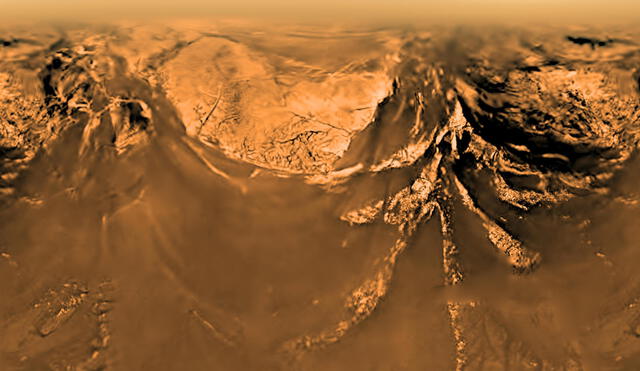 Según los astrónomos, Titán posee condiciones similares a la Tierra en sus primeros años de vida. Foto: ESA / NASA / JPL / University of Arizona