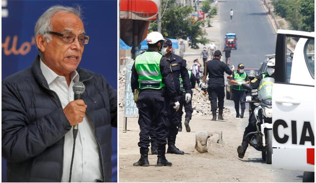 Jefe del gabinete llamó a que las juntas vecinales "ayuden a la Policía y a las Fuerzas Armadas" contra la inseguridad ciudadana. Foto: composición LR/PCM/La República