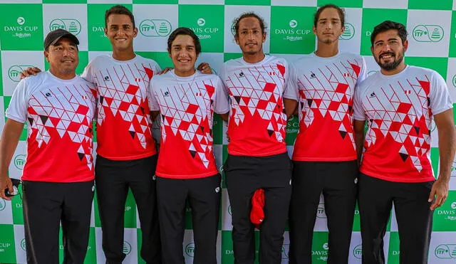 Equipo peruano que jugará contra Bolivia en Copa Davis. Foto: Copa Davis