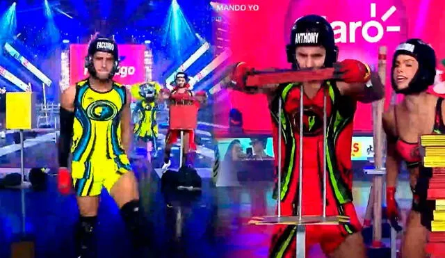 Bailarín se frustra tras perder su primera competencia en Esto es guerra. Foto: captura/América TV