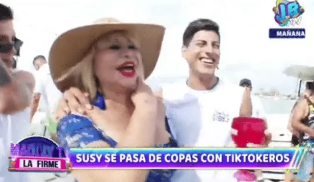 Susy Díaz fue al sur con un grupo de jóvenes colombianos para aumentar la cantidad de seguidores. Foto: ATV.