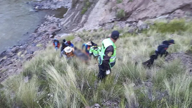 Luego de 5 días de intensa búsqueda, el cuerpo del menor fue hallado en el rio Apurímac a la altura de la comunidad de Alto Ccayhua Orccocca. Foto: PNP