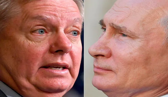 El senador estadounidense Lindsey Graham generó controversia por sus palabras acerca de Vladimir Putin. Incluso, la Casa Blanca reaccionó a sus declaraciones. Foto: AFP