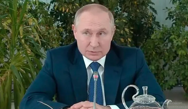 Putin se refirió a la petición del presidente ucraniano, Volodimir Zelenski, a la OTAN de declarar la exclusión aérea sobre su país, que ha sido denegada por la Alianza. Foto: captura - Twitter