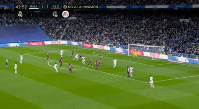 Real Madrid vs. Real Sociedad: Luka Modric anota un golazo desde fuera del área. Foto: ESPN