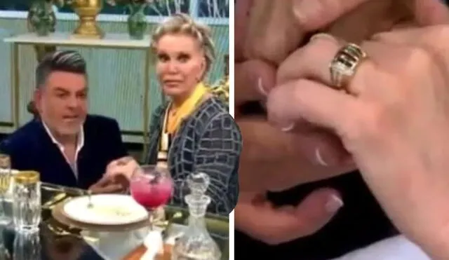 Andrés Hurtado regaló a Cecilia Bracamonte un anillo con incrustaciones de rubí, zafiros y esmeraldas. Foto: captura de Panamericana