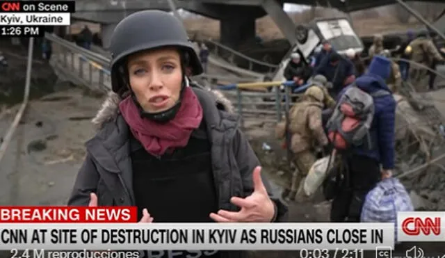 Clarissa Ward reporta para CNN desde Ucrania. Foto: captura video/CNN