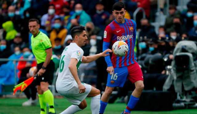 Los azulgranas se fueron al descanso perdiendo por la mínima. Foto: EFE