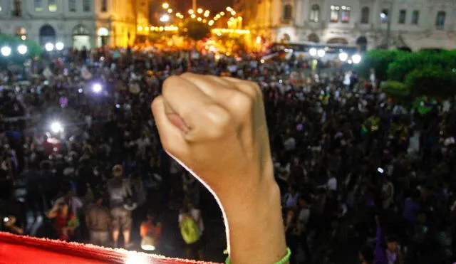 Marcha por el 8 de marzo, Día Internacional de la Mujer, en la Plaza San Martín de Lima, Perú. Foto: Renato Pajuelo Zorrilla/ La República