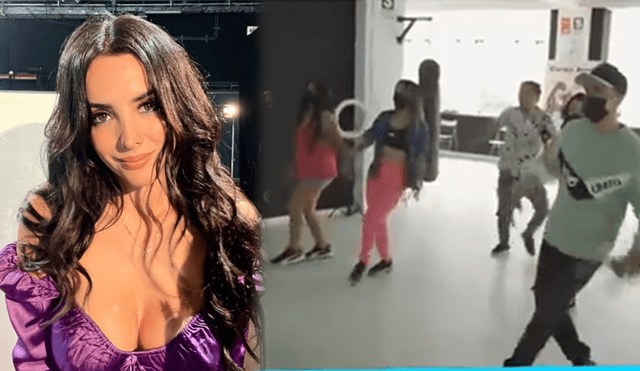 Cardio Bang, la escuela de baile de Rosángela Espinoza, se encuentra ubicada en el distrito de San Borja. Foto: composición/Instagram/captura de América TV