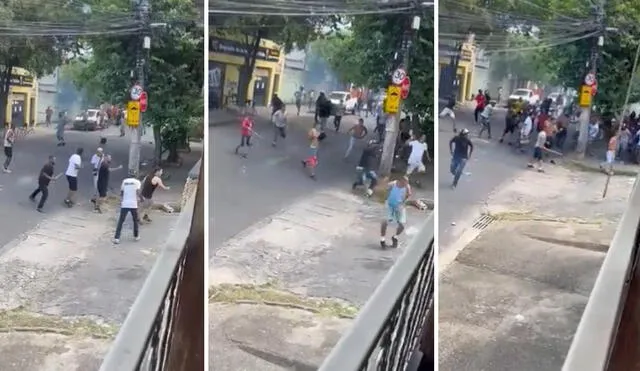 La batalla desatada en el barrio de Bela Vista dejó también un herido de bala, aunque la condición de este es estable. Foto: captura de Twitter