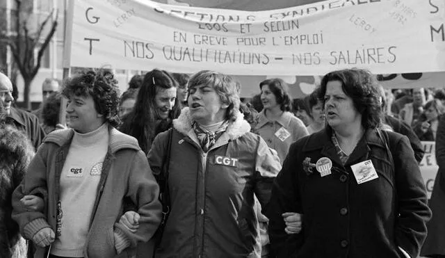Manifestación de mujeres sindicalizadas en Lille (Francia), el 8 de marzo de 1982. Foto: AFP