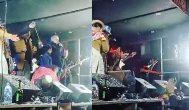 ¡Casi no la cuenta! Diosdado Gaitán Castro se encontraba brindando un concierto cuando de pronto el piso del escenario cedió. Foto:  Diosdado Gaitán Castro /Facebook