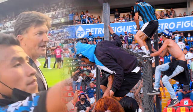 El partido entre Querétaro vs. Atlas fue suspendido en el segundo tiempo. Fotos: captura Twitter/EFE