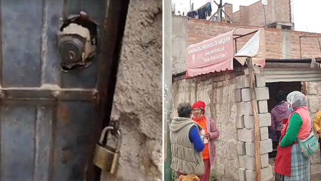 Los sujetos habrían trepado el muro del inmueble, rompieron candados y se llevaron víveres y utensilios. Foto: captura video HBA Noticias