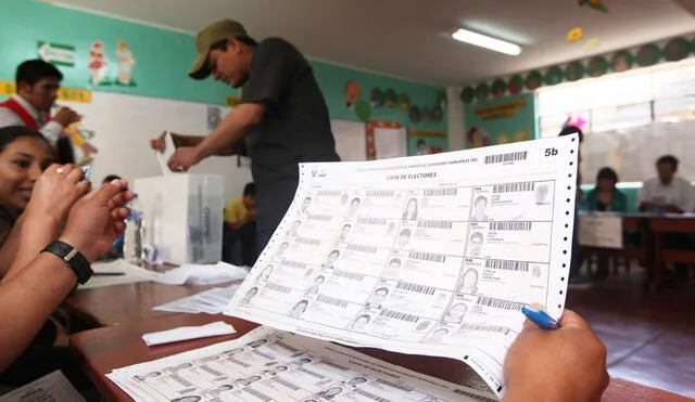 El padrón también incluye a 153 electores extranjeros a nivel nacional. Foto: Andina