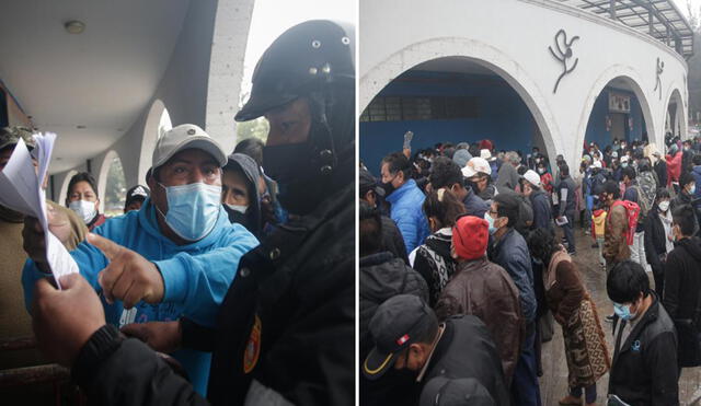 Ciudadanos trataron de ingresar al Coliseo Arequipa a pesar de que las puertas fueron cerradas. Fotos: Rodrigo Talavera/ La República