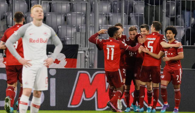 Bayern Múnich vence 4-0 al Red Bull Salzburgo por la Champions League. Foto: EFE.