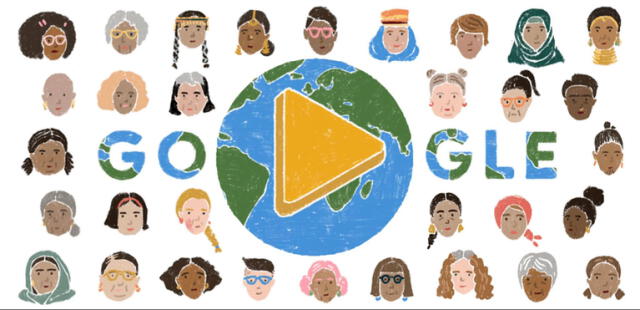 Doodle del Día de la Mujer en el 2022 de Google. Foto: Google