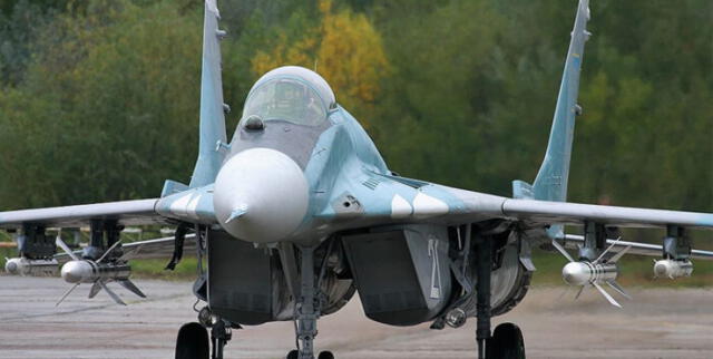 Los aviones MIG-29 son la cuarta generación de naves de combate diseñadas por la asociación secreta rua Mikoyán en 1970. Foto: EFE