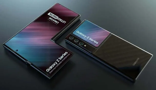 Así luciría este teléfono plegable de Samsung. Foto: Lets Go Digital