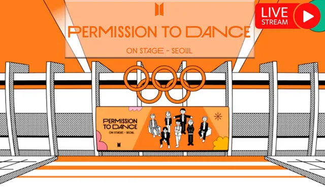 Ve en vivo Permission to dance on stage de BTS. Revisa aquí toda la guia del concierto en Seúl. Foto: composición LR / HYBE