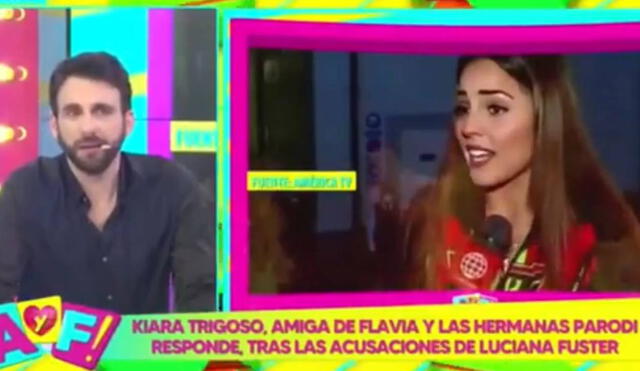 Peluchín mostró el descargo de Kiara Trigoso donde asegura que la entrevista se realizó el 2 de febrero. Foto: captura de Willax