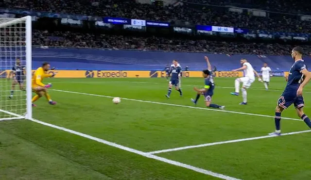 Benzema puso el empate en el segundo tiempo. Foto: captura ESPN