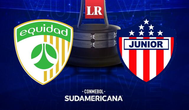 Deportivo La Equidad y Junior se enfrentan por la fase previa de la Copa Sudamericana. Foto: Composición LR.