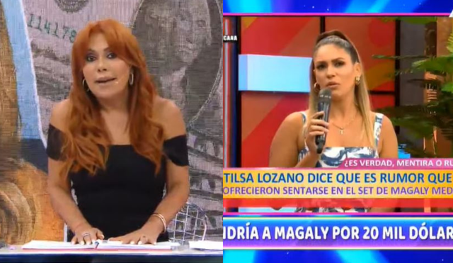 Magaly Medina no pagaría 20.000 dólares para tener a Tilsa Lozano en el set de su programa. Foto: composición/ATV/Panamericana