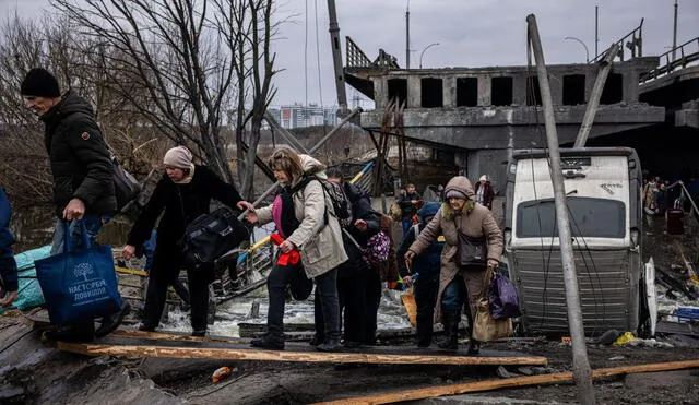 Volodímir Zelenski, presidente de Ucrania, afirmó que 60.000 personas han huido a través de los corredores humanitarios en las últimas jornadas. Foto: AFP