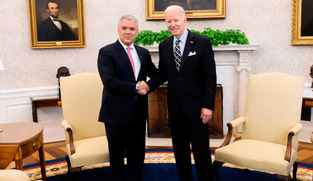 Iván Duque y Joe Biden tras su encuentro en la Casa Blanca. Foto: Presidencia de la República de Colombia