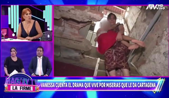 Magaly Medina invita a la expareja de Antonio Cartagena para dar a conocer el descuido que tiene el cantante con su menor hija. Foto: ATV.