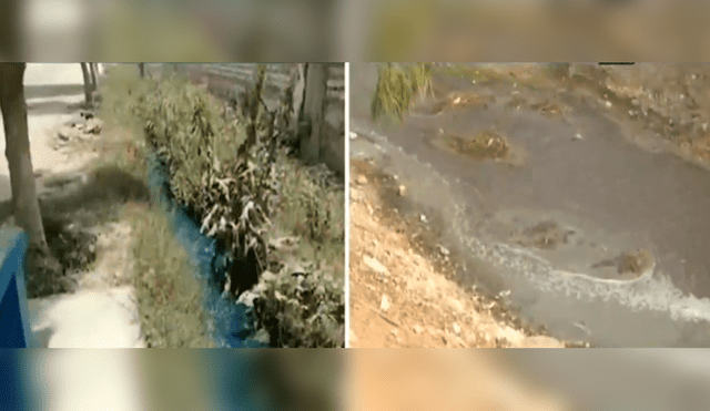 La contaminación ha producido cambios en el color natural del río Huaycoloro: Foto: ATV Noticias