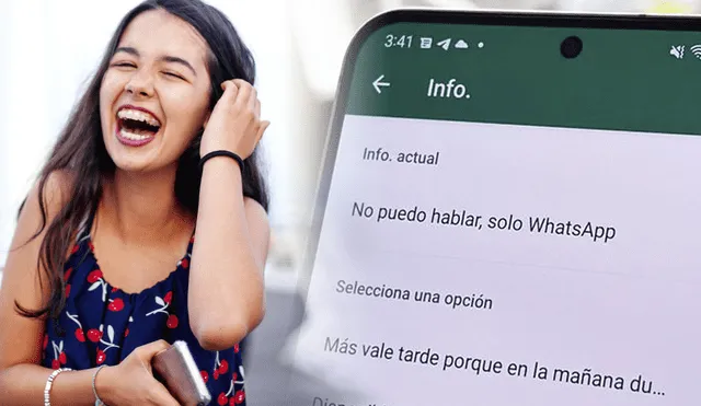 Dale una apariencia divertida a tu propia presentación de WhatsApp. Foto: composición LR