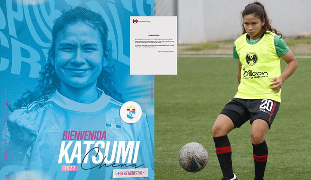 Katsumi Cheng también ha jugado partidos con la selección peruana. Foto: composición/ LFP/ Sporting Cristal/ Atlético Trujillo