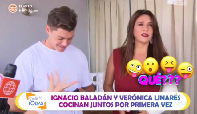 Verónica Linares preparó postre en el canal de YouTube de Ignacio Baladán. Foto: captura de América TV