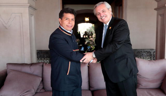 Castillo y Fernández se reunieron en Chile y abordaron la agenda bilateral para fortalecer los temas vinculados a la reactivación económica de ambos países. Foto: Presidencia de Perú