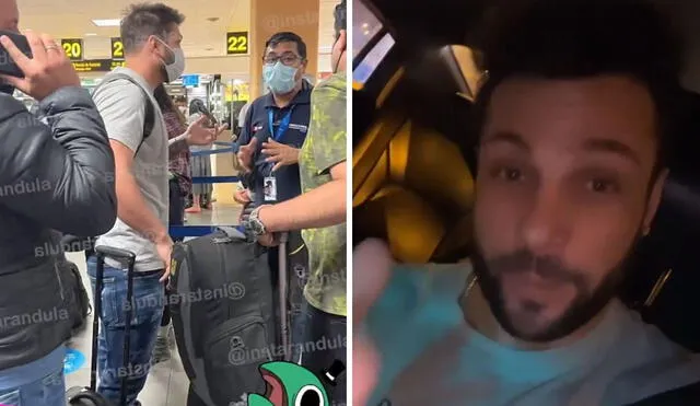 Nicola Porcella pasó un mal rato en el principal aeropuerto del Perú. Foto: Instarándula/Instagram