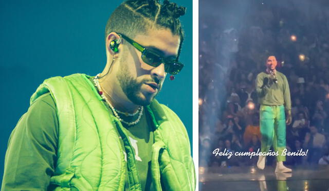 Bad Bunny durante su concierto en el Allstate Arena en Rosemont, Illinois (Estados Unidos). Foto: Bad Bunny fans/Twitter