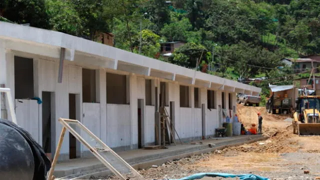 Caserío La Cordillera de San Ignacio tendrá un moderno colegio. Obra tiene un avance del 60%. Foto: GRC.