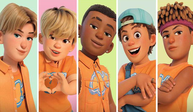 4 *Town es la boy band que sale en "Red", la nueva película de Disney. Foto: Pixar
