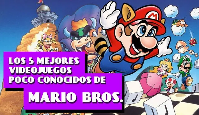 ¿Te consideras un verdadero fan de Mario Bros? Entonces no puedes perderte esta lista con algunos de los títulos menos conocidos, pero que vale la pena probar. Foto: Nintendo/composición