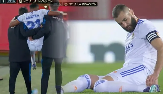 Karim Benzema anotó un doblete, pero no logró terminar el partido. Foto: captura ESPN