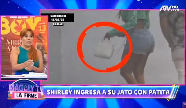 Magaly Medina se preguntó en qué momento le robaron a Shirley Arica su cartera, si llegó con ella a su casa. Foto: captura ATV